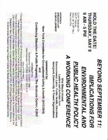 Beyond September 11: Implications for Environmental and Public Health Policy