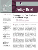 September 11, One Year Later: A World of Change